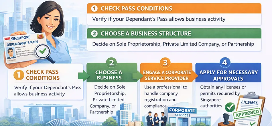 How to Start a Business on a Dependant's Pass in Singapore